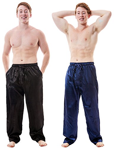 Men's Satin Lounge Pants Combo Pack (XL, Combo Pack-2)