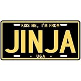 NEW  KISS ME , I AM FROM JINJA  UGANDA LICENSE PLATE SIGN CITY