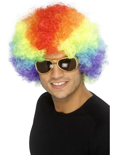 70s Funky Afro Rainbow Wig