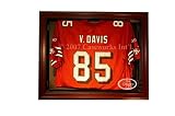 San Francisco 49ers Football Jersey Display Case with Removable Face and Mahogany Finish Frame