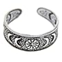925 Sterling Silver MOON and STARS Oxidized Toe Ring