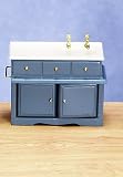 KITCHEN SINK/COUNTRY BLUE Miniature Dollhouse Furniture 1 Scale
