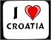 I Love Croatia Decorated Mouse Pad