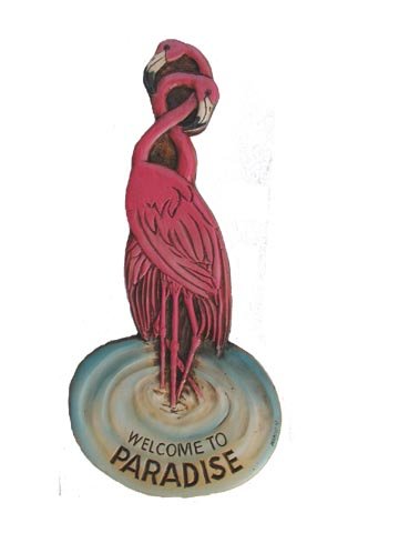 Flamingo wall sculpture