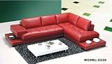2 pcs Sectional Italian Leather Sofa Set, Item#2226, RED