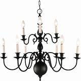 IMAGE OF Royce Lighting RC2195/6+3ORB Stalton Nine-Light Chandelier Oil Rubbed Bronze
