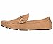 Amali Mens Oyster Red Plush Microfiber Loafer Driving Shoe with Gold Chain Ornament: Style Ecker-008