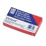 Recycled Oxford Colored Index Cards, Ruled, 3"x5", Cherry, 100/Pack ESS7321CHE