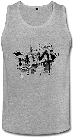 HAISHEN Men's Nine Inch Nails Tops Size XL HeatherGray