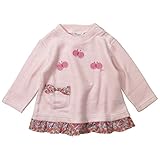 《H28年秋冬物》(日本製) Pample Mousse(パンプルムース) A/Cパイルベロア調チョウチョ刺繍付トレーナー 95cm/PK NO.DP-63260