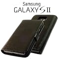 Bookstyle Handy Tasche f�r Samsung i9100 Galaxy S2 SII Schwarz Schutzh�lle Flip Case Handytasche Etui Cover Schutz H�lle Bag NEU