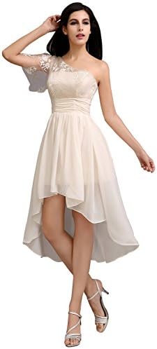 Nameilisha Women's Elegant One-Shoulder Chiffon Formal Party Gowns NM031CH-US6