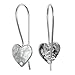 2 pcs .925 Sterling Silver Sweet Heart Earwires Kidney Chandelier Dangle Earring Connector/Findings/Bright