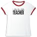 T-Shirt Ringer Woman White  I Can Be You Middle French Teacher  Languaje
