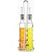 Kitchen Craft Italian Collection Glass Oil & Vinegar Set with Stand & Two 320ml Etched Bottles