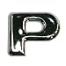 Produkt-Bild: Aufkleber Chrome-Buchstabe "P"