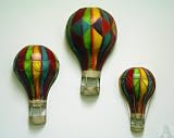 Hot Air Balloon Shaped Wall Art Set of 3 Decoration