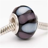 Murano Style Glass Lampwork Bead Fits Pandora Black Blue Purple Stripe 14mm 41uJi71gz2L. SL160 Murano Style Glass Lampwork Bead Fits Pandora Black Blue Purple Stripe 14mm
