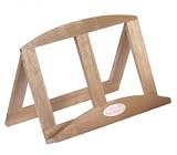 Review   / Easel Style Wooden Recipe Cookbook Stand with White Ceramic Plaque
