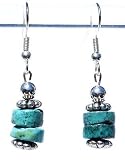Turquoise Disc Earrings - Made By Suvivors in India