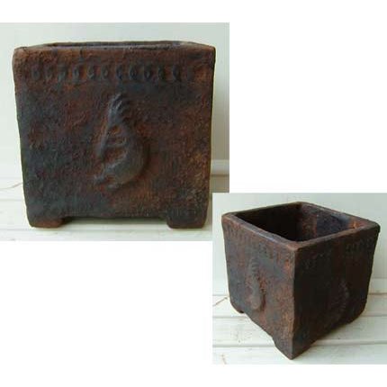 メキシコの鉢：ココペリM（カフェ色）幅22cm