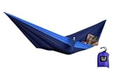 The Travel Hammock - Single Para Hammock, Navy/Lt.Blue