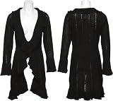 VICE VERSA Pointelle Lambswool-Blend Duster Cardigan [G703F]