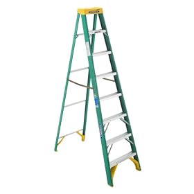 Werner 5908 225-Pound Duty Rating Type II Fiberglass Stepladder, 8-Foot