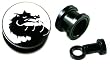 UV Black Dragon Logo Plugs 00g - Sold As A Pair