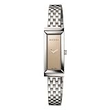 Gucci Women`s YA127501 G Frame Rectangle Steel Bracelet Brown Mirror Dial Watch