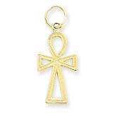 14k Gold Ankh Cross Charm