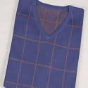 Windowpane Pullover Spun Silk/Cotton Vest