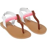 クレイジーエイト Crazy 8/ ストライプ T-ストラップサンダル ホワイト シューズ 12cm【並行輸入】