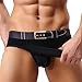 Barsty Men's Thong G-String Elastic Smooth Bikini Airplane Underwear Black M
