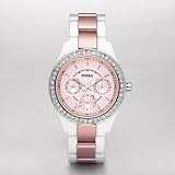 Fossil Stella Multifunction Pink Dial Watch