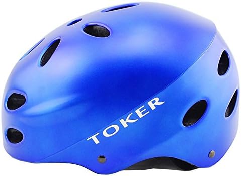 Cycling Helmet Road And Mountain Bicycle Helmet Extreme Sport MTB BMX Skateboarding Skate Bike Helmet Color Blue Size 52-61CM (L 58-61 cm)