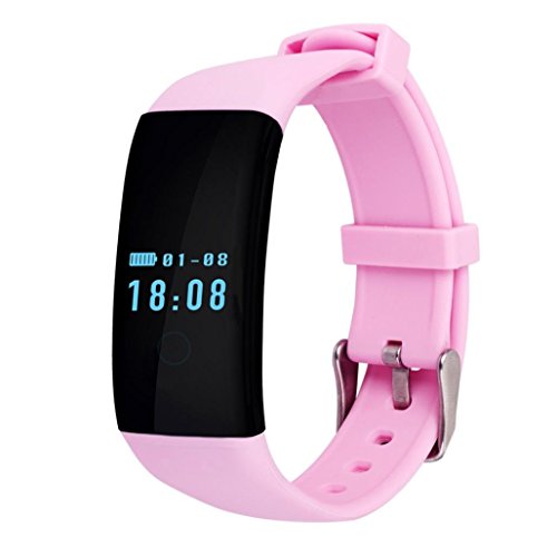D21 Smart Watch Wristband-Oksale® Bluetooth 4.0 OLED Display Heart Rate Monitor Sport Smart Bracelet Sleep Monitoring Wristband For IOS and Android (Pink)