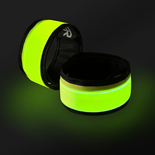 Best LED Armbands-Glow Slap Bracelets By Fit Joker-High Visibility Security Slap Wristband-Safety Reflective Running Gear- Pack Of 2 Jogging Lights-Weather &amp; Sweat Resistant Flashing Ankle Bands