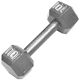 Cap Barbell 10 lb Hexagon Solid Dumbbell Weight