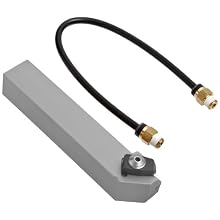 Dorian Tool ADNS Jet-Stream Square Shank Chromium Molybdenum Steel Thru Coolant DorNotch Threading Toolholder, Right Hand Cut, 1" Shank Width, 1" Shank Height, 3/16" Insert
