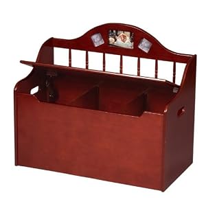 Guidecraft Spindle Toy Chest (cherry)