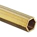 Brass C260 Hexagonal Tubing, 3/32" Width Across Flats, 0.014" Wall, 12" Length