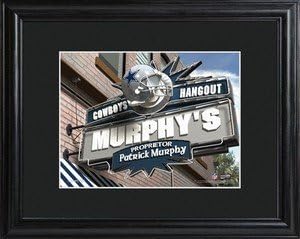 Personalized NFL Pub Print with Wood Frame - Dallas Cowboys Pub Print