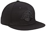 NBA Men's Los Angeles Lakers Black Flat Brim Flex Hat - Tt77Z, Small/Medium , Black