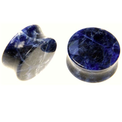 Stone Plug Dumortierte - Sold as Pair