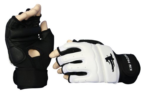 Tae Kwon Do Glove BLACK w/WHITE PADDING