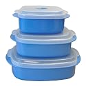 Calypso Basics 3-Piece Microwave Steamer Set, Azure