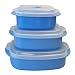 Calypso Basics 3-Piece Microwave Steamer Set, Azure