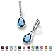 Sterling Silver Pear-Shaped Birthstone Drop title=