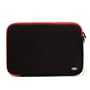 Apple MacBook MB466LL/A 13.3-Inch Laptop Dual Mesh Neoprene Layer Netbook Sleeve Case - Black with Red
